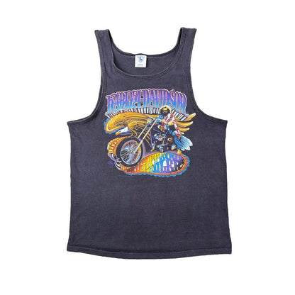 Vintage 1988 Harley Davidson Righteous Ruler Tank Top Cummins GA Back M 19x27
