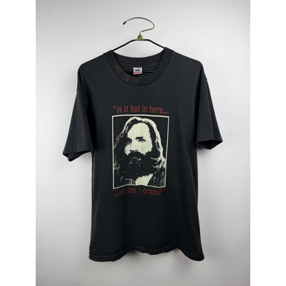 Vintage 90’s Charles Manson Is It Hot In Here… Single Stitch Rare GLOWS XL 23x31