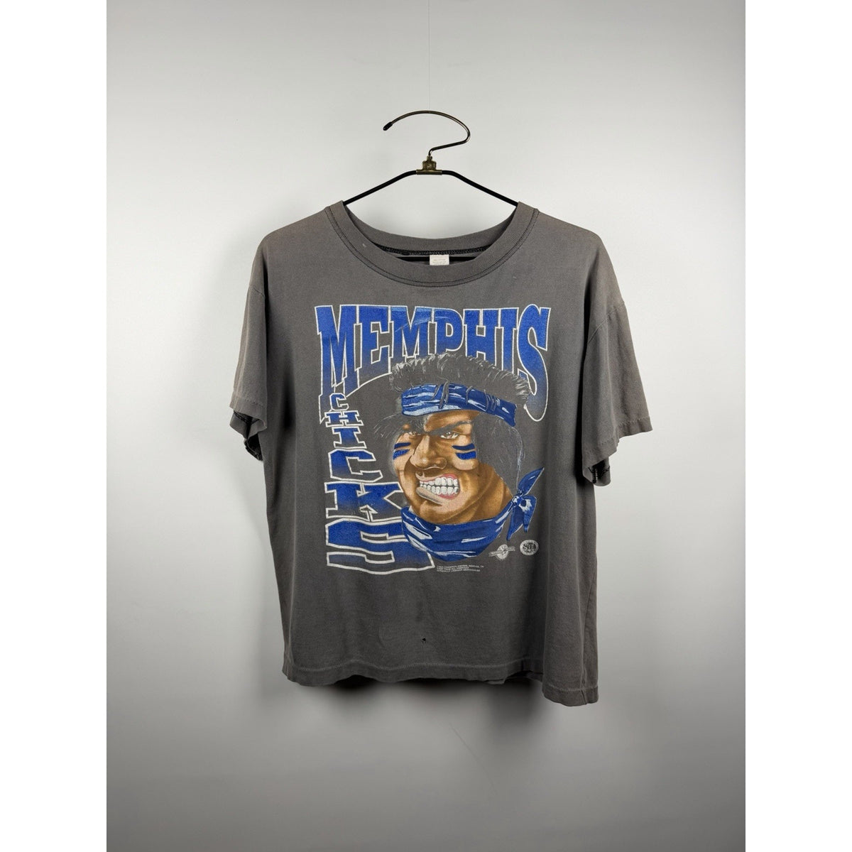 Vintage 1996 Memphis Chicks minor league baseball tee, faded, boxy L