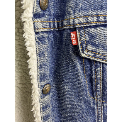 Vintage 1980s Levi's sherpa trucker denim jacket, USA made, L (40)