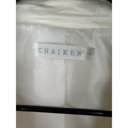 CHAIKEN structured White Blazer Jacket Size 6 Couture Luxury