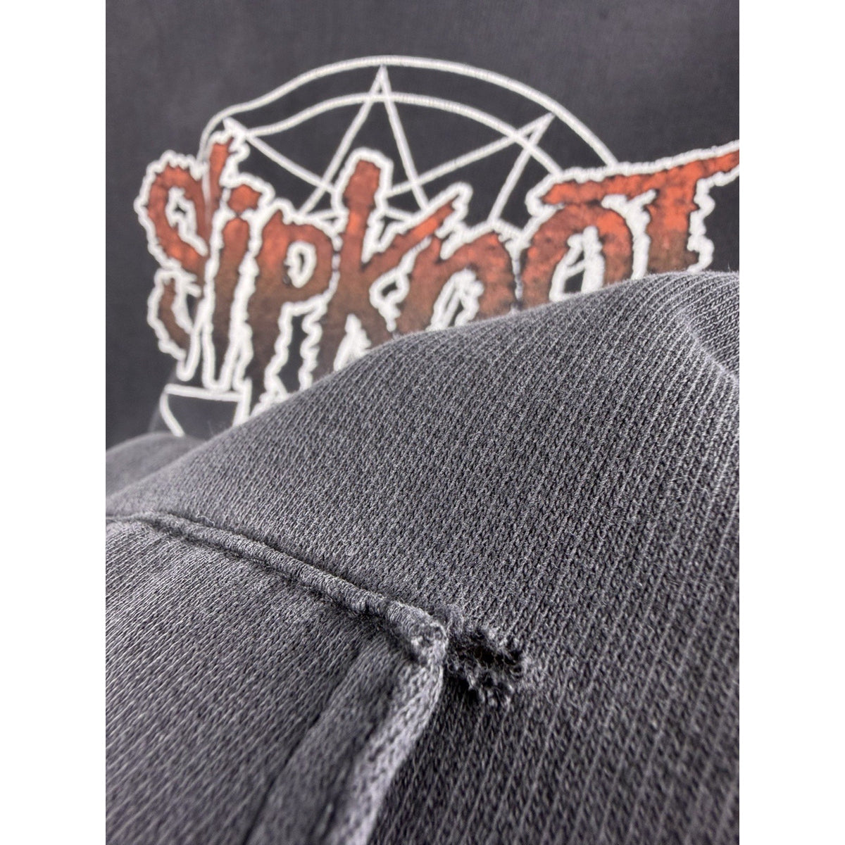 Slipknot pullover distressed hoodie, Iowa era nu metal, 2002, L