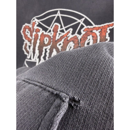 Slipknot pullover distressed hoodie, Iowa era nu metal, 2002, L
