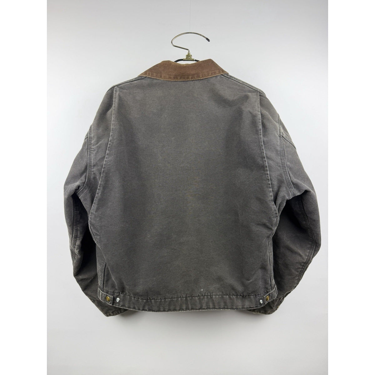 Carhartt Detroit Jacket J97 BLK Very Faded Black Canvas Blanket Lined XL 26.5x26