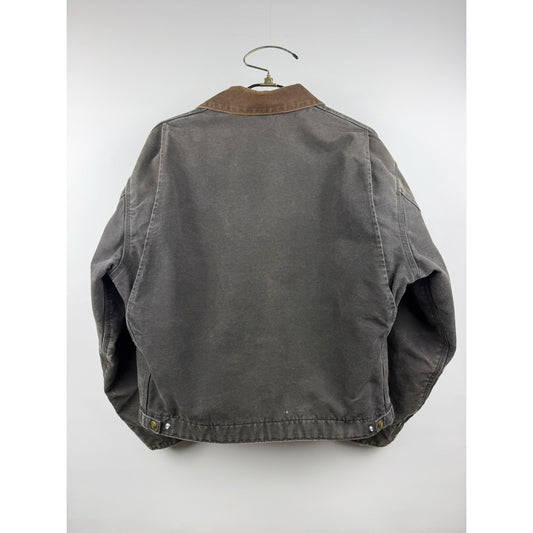 Carhartt Detroit Jacket J97 BLK Very Faded Black Canvas Blanket Lined XL 26.5x26