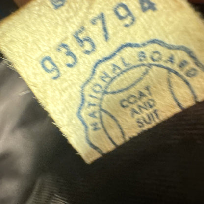 Vintage 1950's Black Faux Fur Coat Short Swing coat Excellent Condition medium