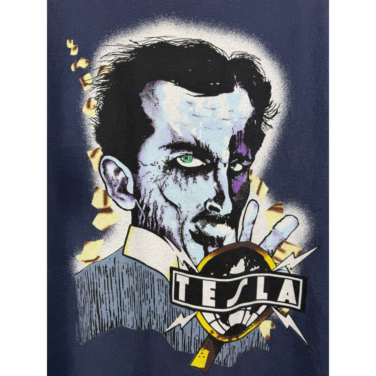 Tesla Time’s Makin’ Changes Tour tee, Pushead art, Tultex, 1995-96, XL