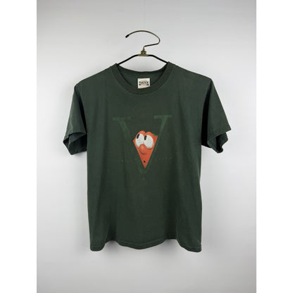 Vintage 90s Veggie Tales Bob the Tomato Faded Tee Dark Green Youth Large 19x24