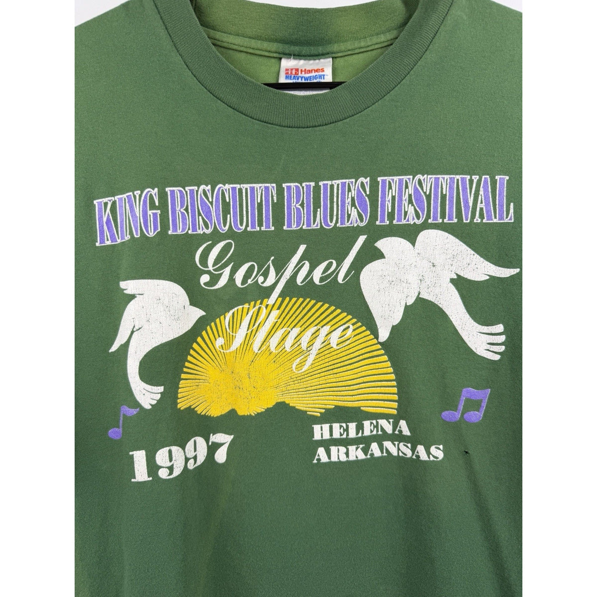 Vintage 1997 King Biscuit Blues Festival gospel stage tee, XL