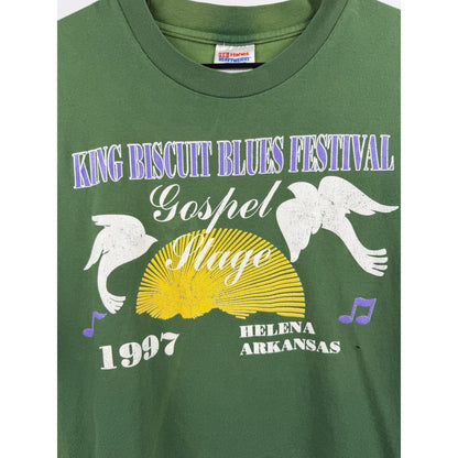 Vintage 1997 King Biscuit Blues Festival gospel stage tee, XL