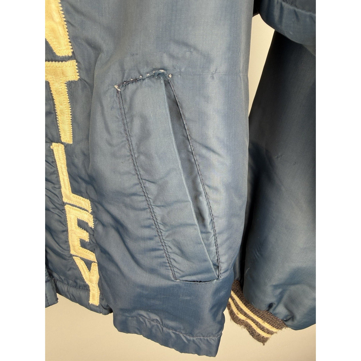Vintage 1975 Pee Wee Champs Jacket Pla-jac Navy 10-12 Bentley