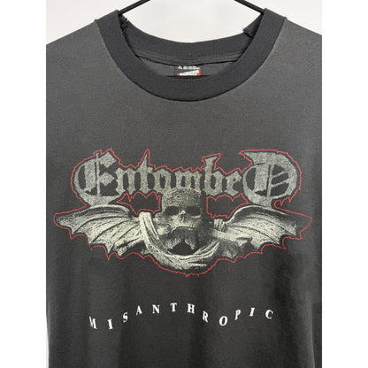 Vintage 1994 Entombed Misantropic Tour Canada Shirt Chopped Thrashed L 22x26