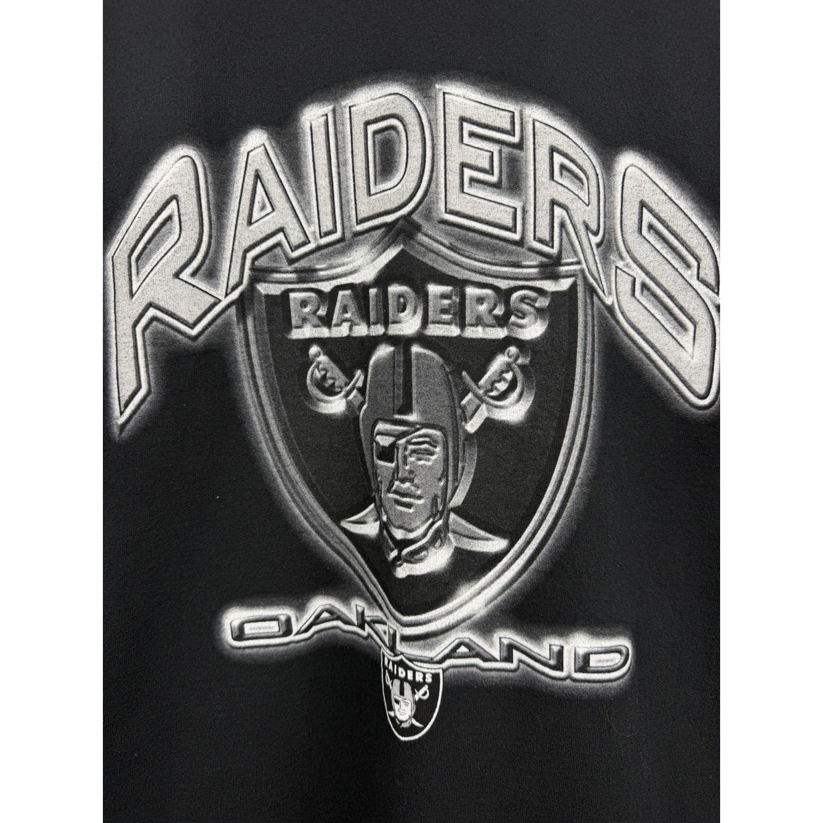 Vintage 90’s Pro Player Oakland Raiders Shirt Chrome Logo NFL Football XL 24x31