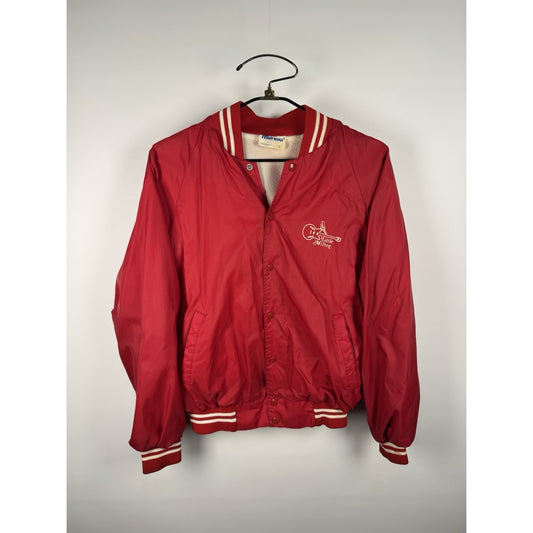 Vintage 1991 Little Milton "Too Much Pain" red satin blues jacket, L