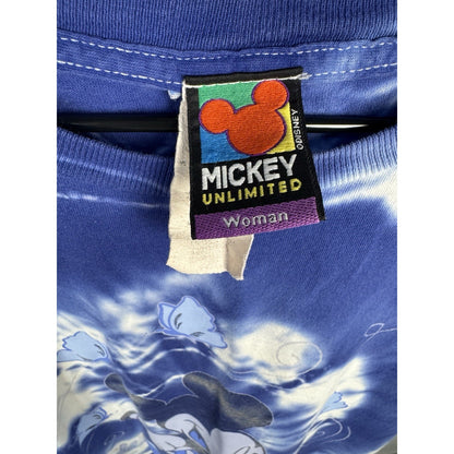 Vintage 90s Mickey Unlimited tie dye Mickey Mouse tee, made in USA, XL