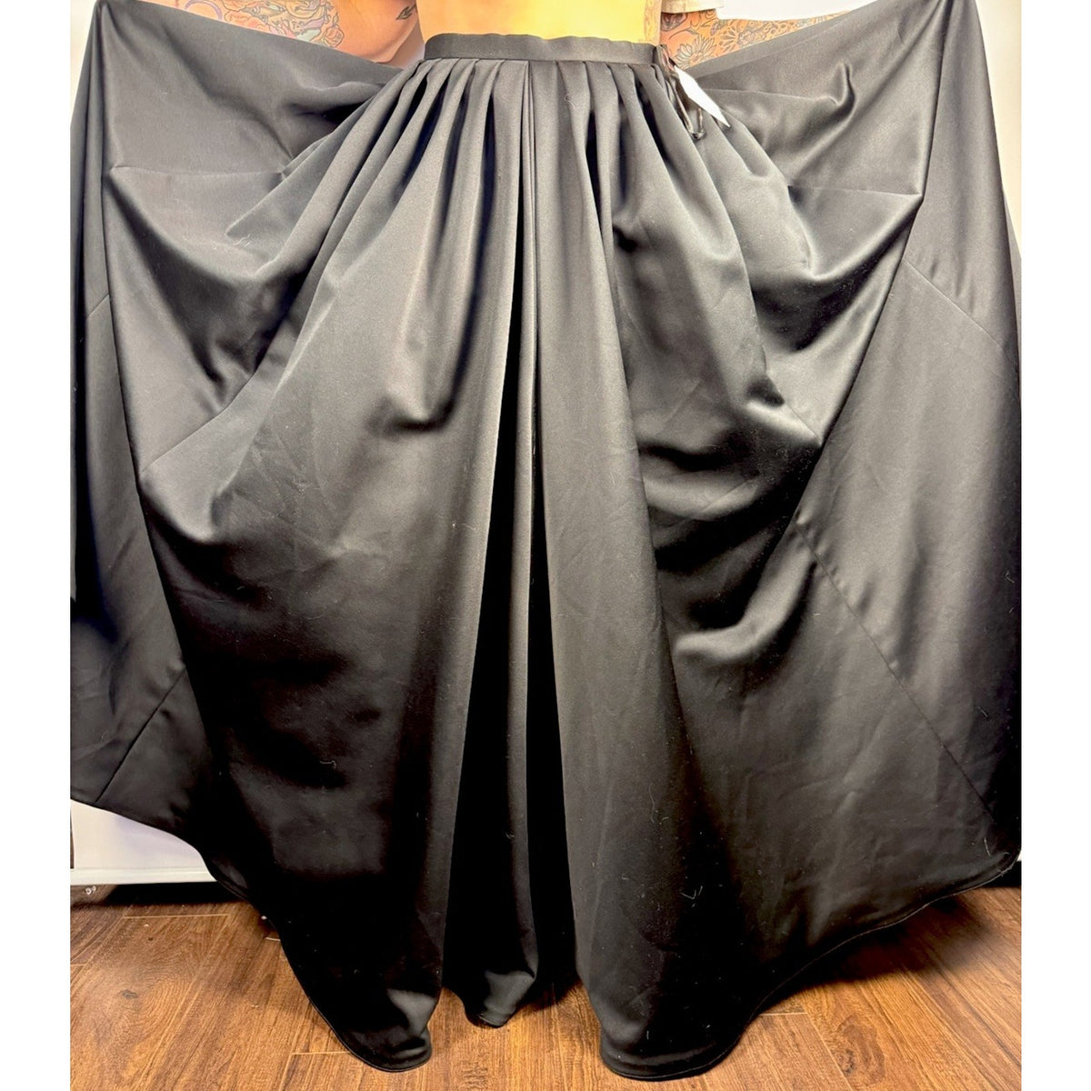 Vintage NWT Saks Fifth Avenue Victor Costa Circle Maxi Skirt Black Tulle Long