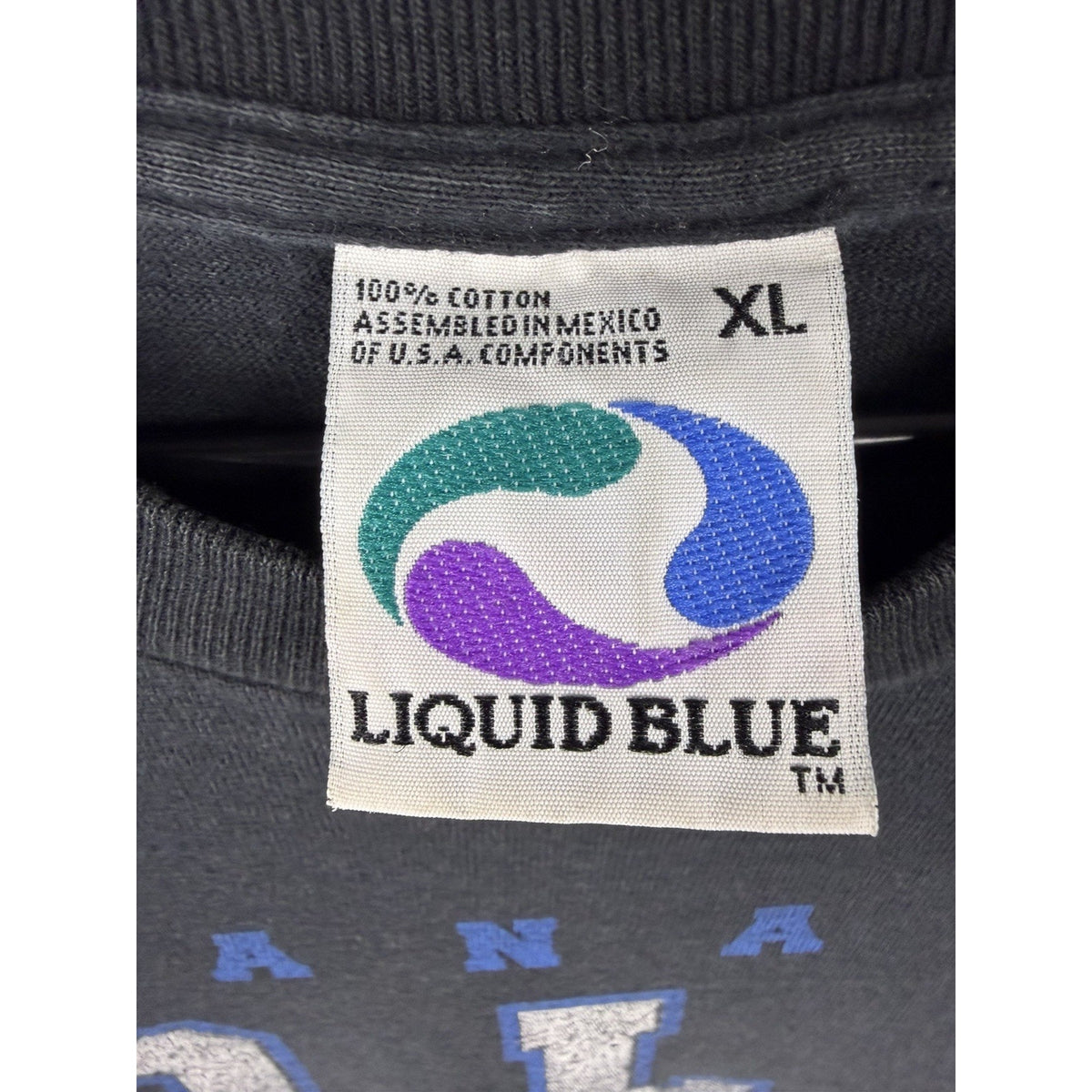 Vintage 90s Indianapolis Colts "Batitude" Liquid Blue tee, XL