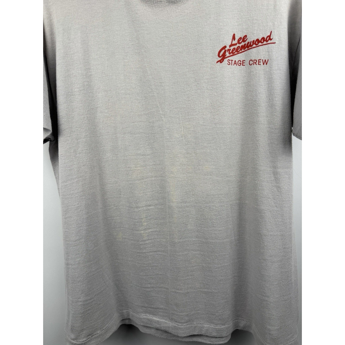 Vintage 1985 Lee Greenwood stage crew USA tour tee, double sided, XL