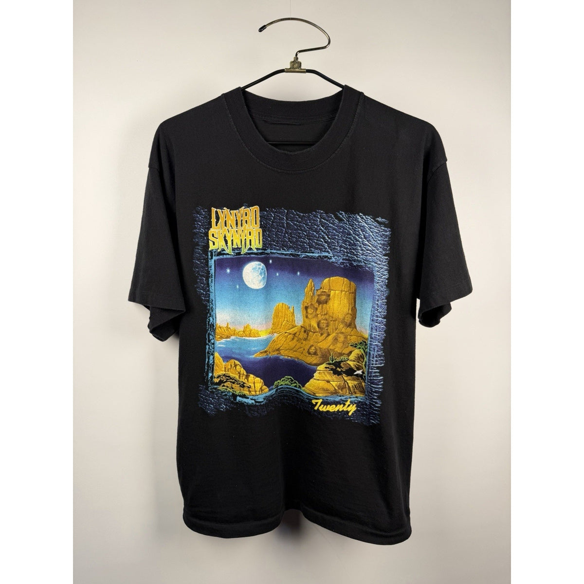 Vintage 1997 Lynyrd Skynyrd Twenty Tour Single Stitch Band Tee Mens XL Black USA