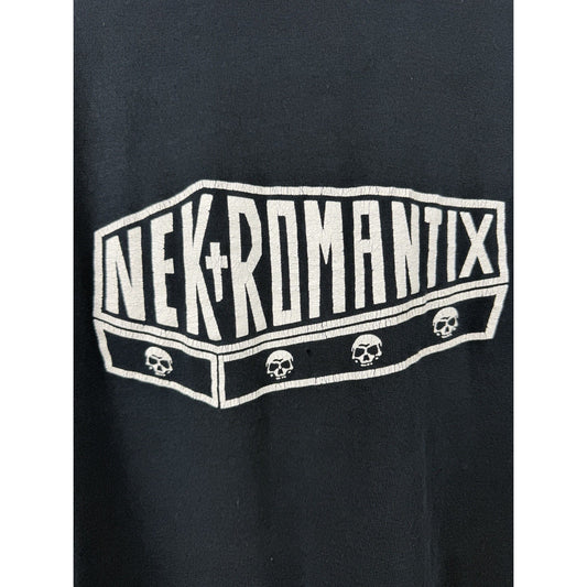 Vintage 2005 Nekromantix Coffin Shirt Psychobilly Punk Rockabilly M 21.5x26