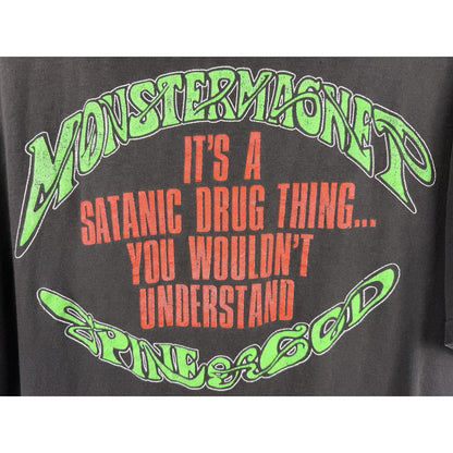 Vintage 1991 Monster Magnet Spine of God tee, Satanic Drug Thing, XL