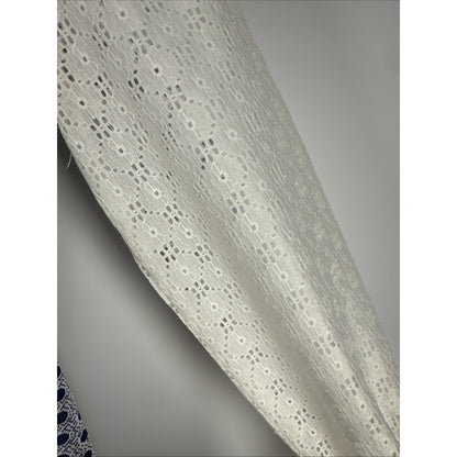 Vintage 1970s Gunne Style Prairie Maxi Dress Polka Dot Lace Sleeves Dagger XS