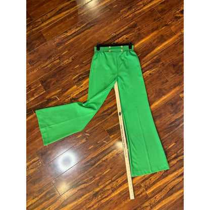 Green with envy polyester sailor pants (1970s)