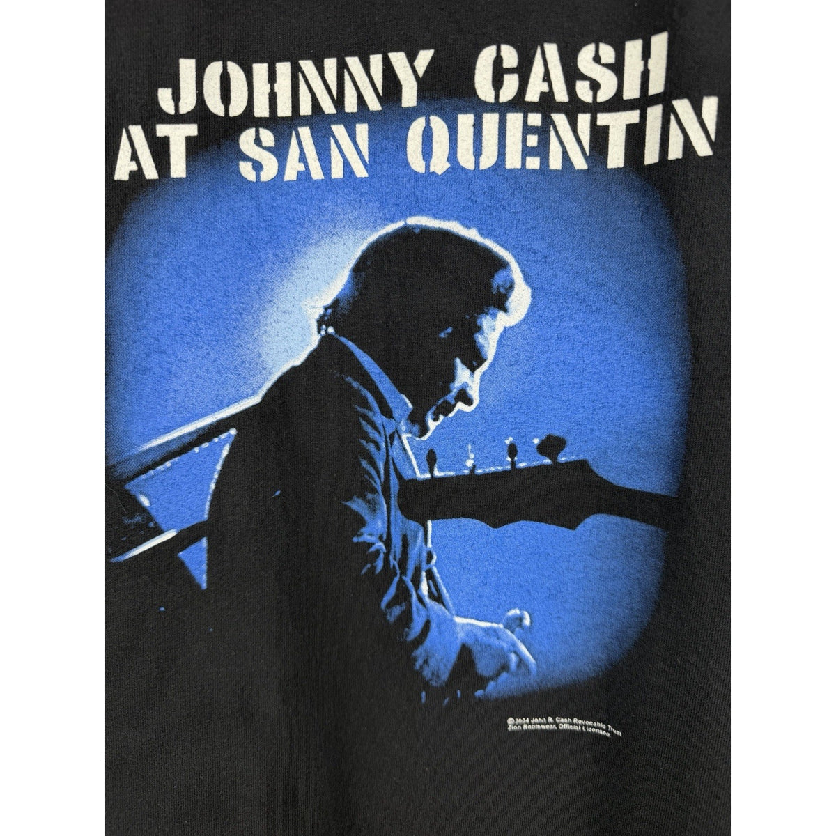 Vintage 2004 Johnny Cash At San Quentin Prison Double Sided Shirt Zion 2XL 25x31