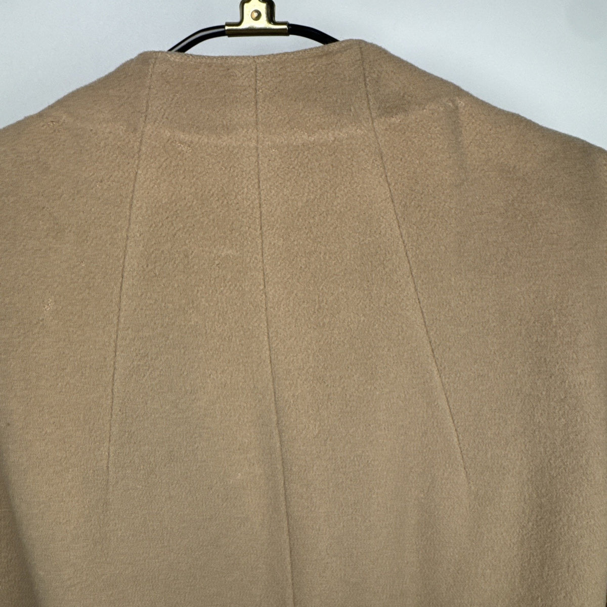 Vintage 1960s cream cashmere coat, silk lined, flawed, M/L