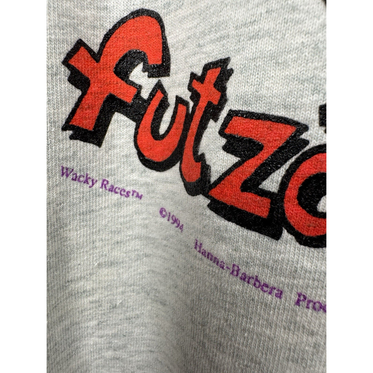 Vintage 1994 NASCAR Wacky Races Muttley TV promo tee, double sided, M