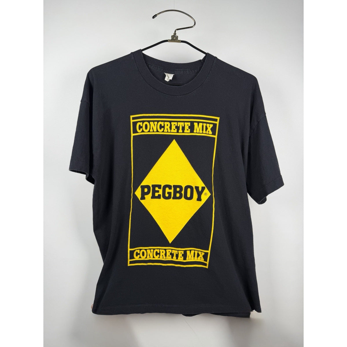 Vintage 90s Pegboy Concrete Mix Chicago punk tee, single stitch, XL