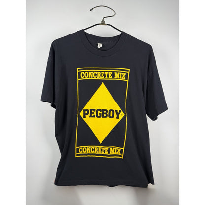 Vintage 90s Pegboy Concrete Mix Chicago punk tee, single stitch, XL