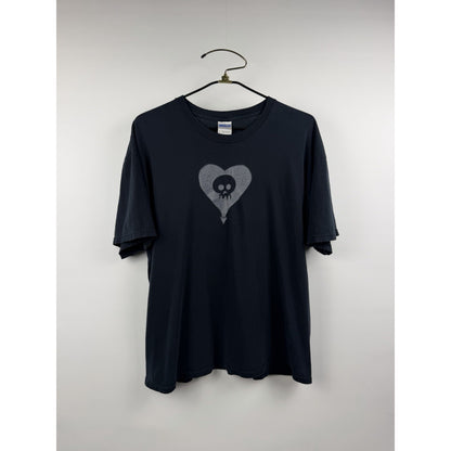Vintage 2006 Alkaline Trio Rare Blood Pact Shirt Heart Skull Two Sided XL 24x28