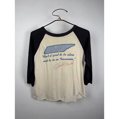 Vintage 1980 Charlie Daniels Band Rare SIGNED Raglan Volunteer Jam M 20x24