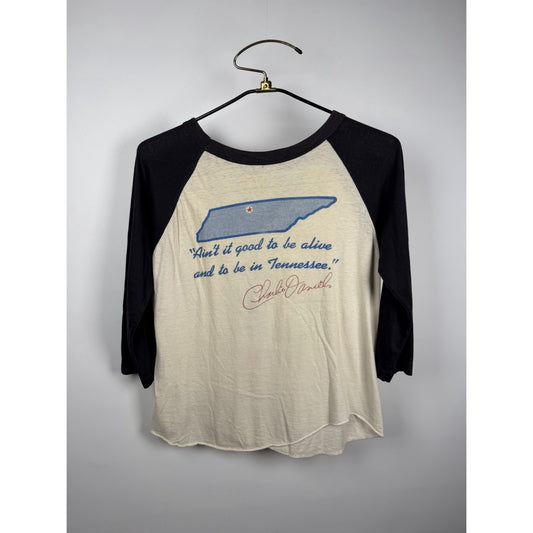 Vintage 1980 Charlie Daniels Band Rare SIGNED Raglan Volunteer Jam M 20x24