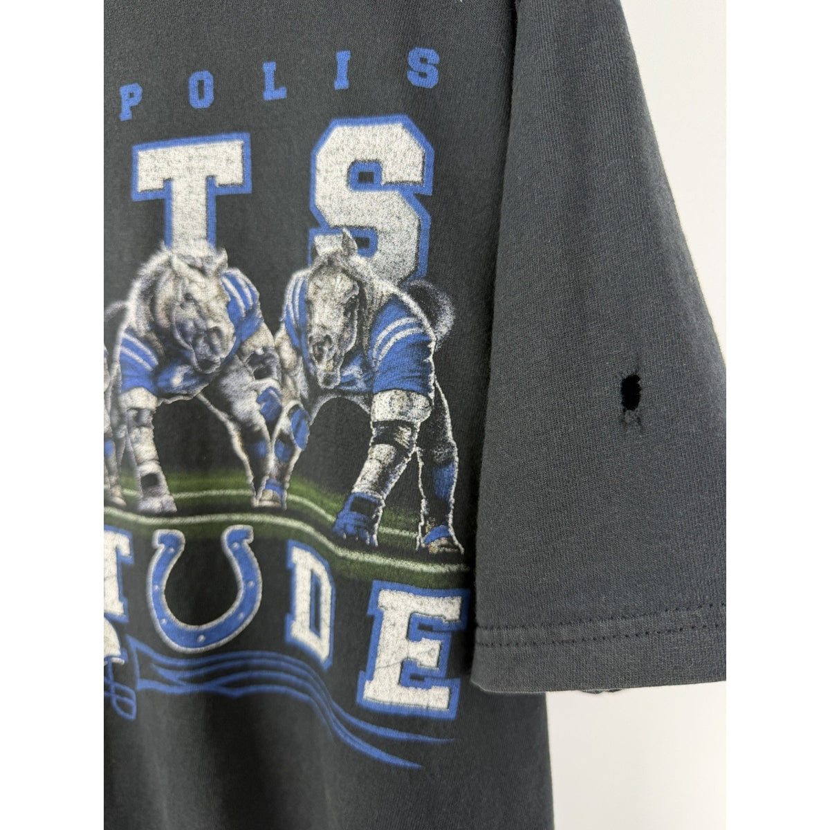 Vintage 90s Indianapolis Colts "Batitude" Liquid Blue tee, XL