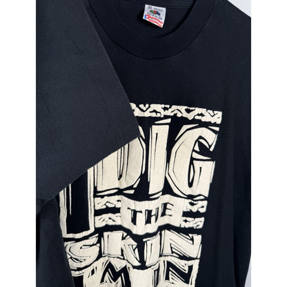 Vintage 90s Dig the Skin I'm In puff print tee, single stitch, XL