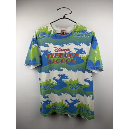 Vintage 90s Disney Typhoon Lagoon all over print tee, Mickey Inc., XL