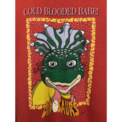 Vintage 90s Disney Dinosaurs TV show Cold Blooded Babe sweatshirt, S