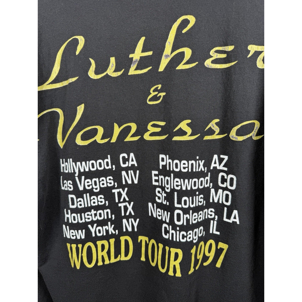 Vintage 1997 Luther Vandross and Vanessa Williams tour tee, XL