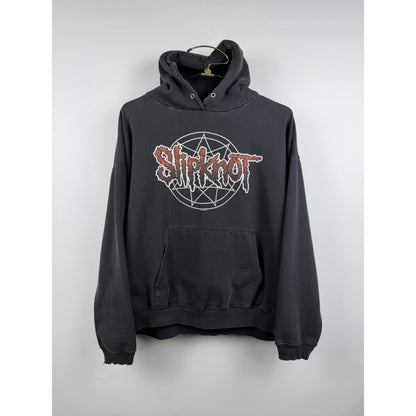 Slipknot pullover distressed hoodie, Iowa era nu metal, 2002, L