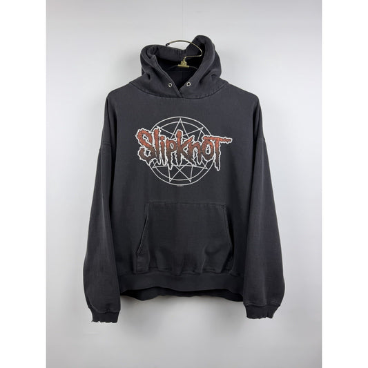 Slipknot pullover distressed hoodie, Iowa era nu metal, 2002, L