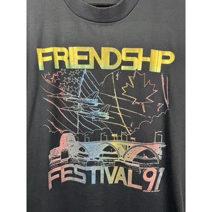Vintage 1991 Friendship Festival USA & Canada Celebration Shirt Rare Large 22x27