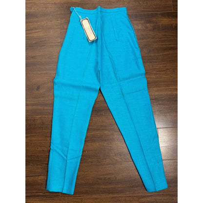 1960s Turquoise Knit Cigarette Pants - XS