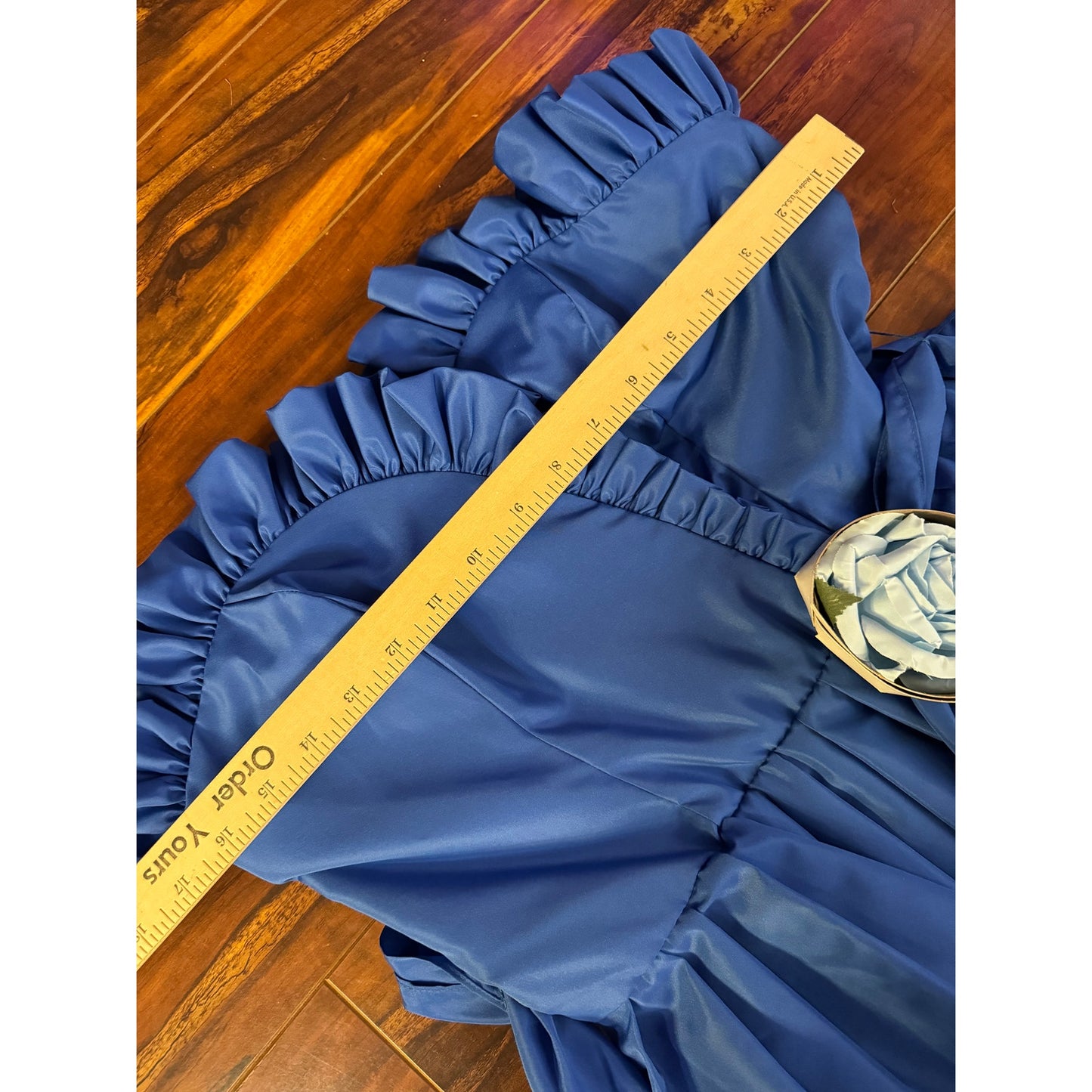 Suzy Q royal blue formal dress (1970s)