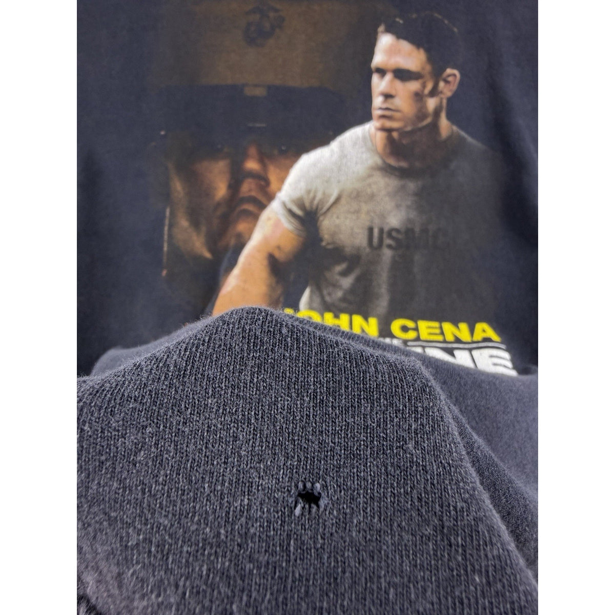 Vintage 2006 WWE John Cena The Marine WWE Movie Promo Shirt Great Fade S 18.5x24
