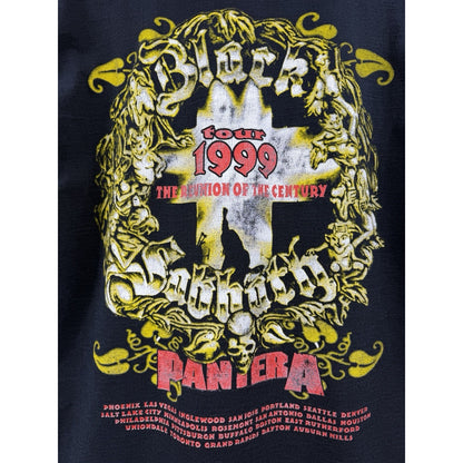 Vintage 1999 Black Sabbath Reunion Tour Double Sided Pantera Back Hit XL 23.5x31