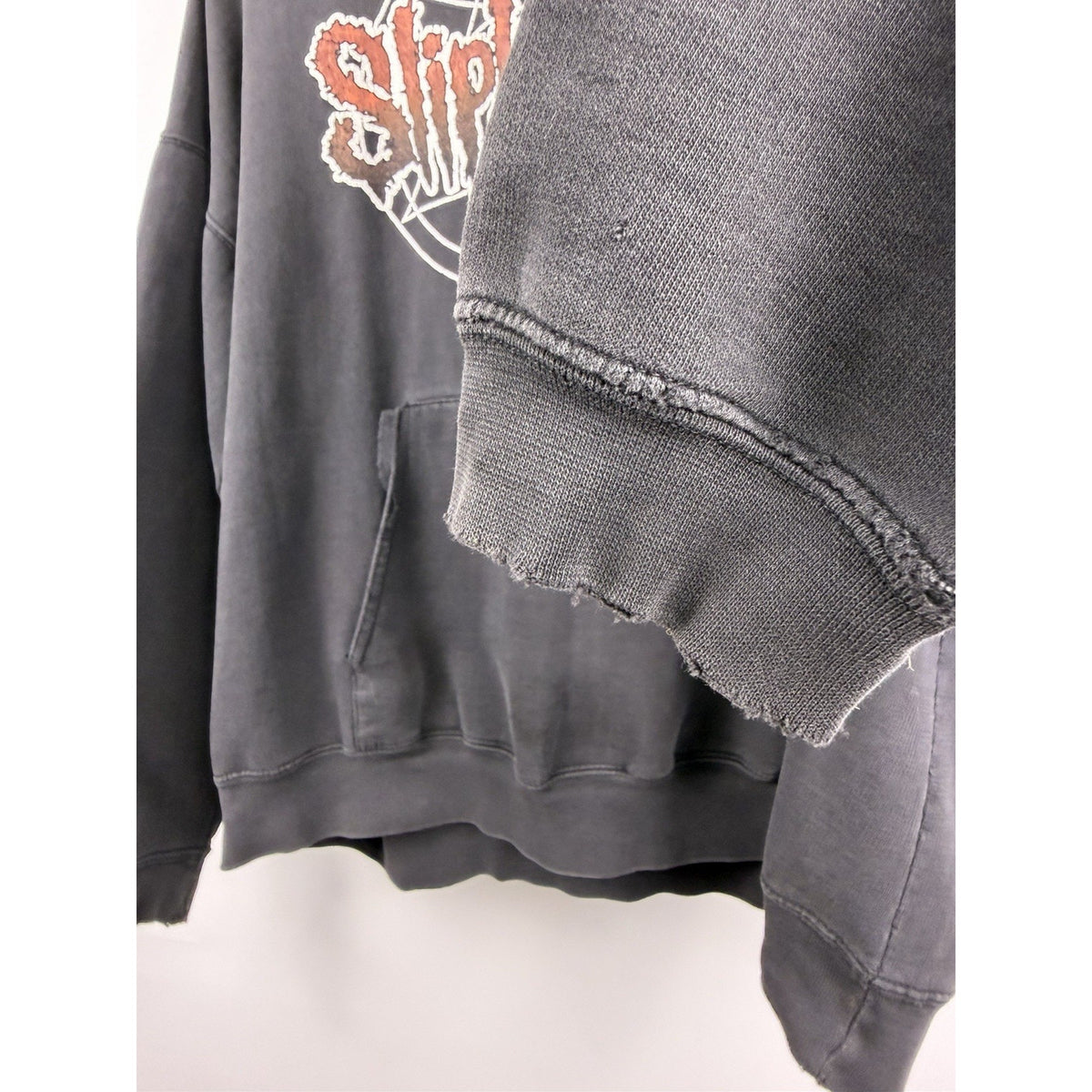 Slipknot pullover distressed hoodie, Iowa era nu metal, 2002, L