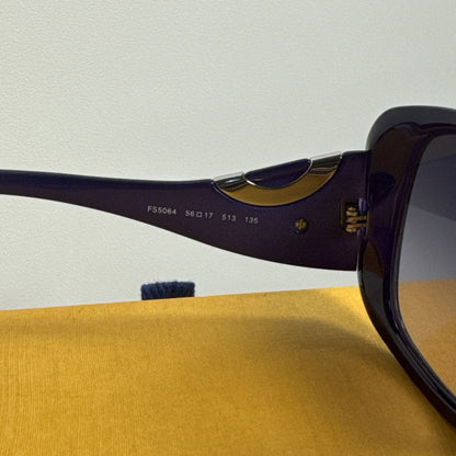 Vintage Y2K Fendi FS5064 purple oversized polarized sunglasses