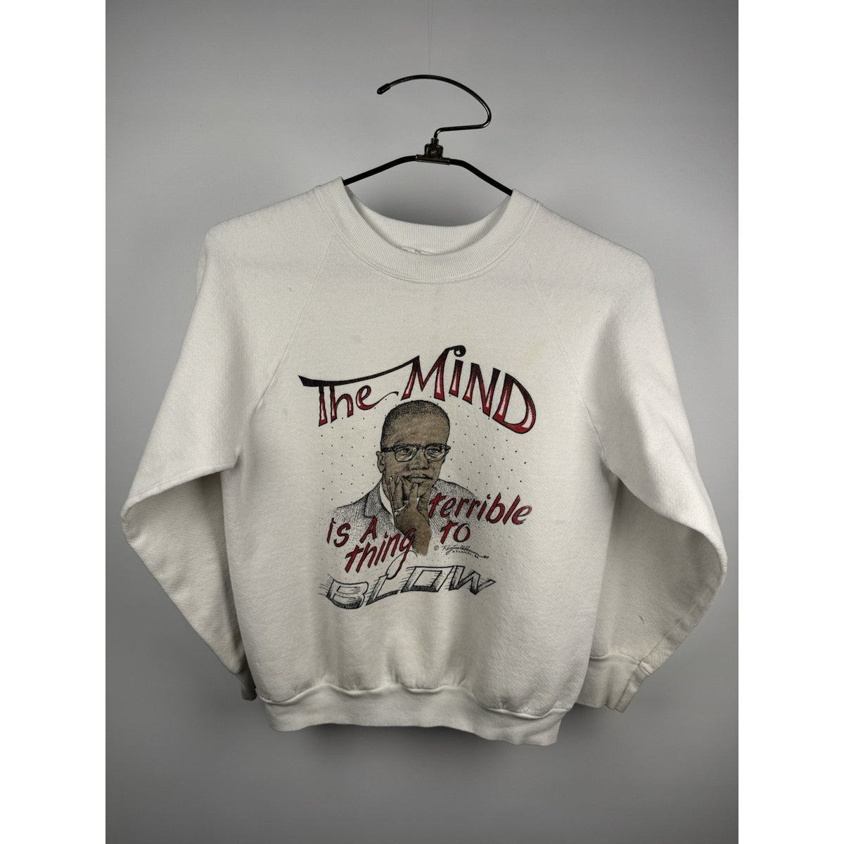 Vintage 1989 Malcolm X The Mind Is A Terrible Thing To Blow Sweatshirt Mens M
